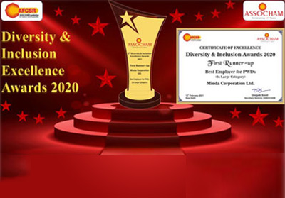 ASSOCHAM's Diversity & Inclusion Excellence Awards for the 'Best Employer for PwDs in Large Category.'