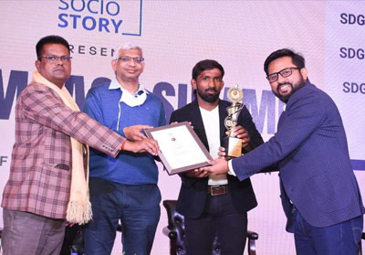 Awarded with Leaders for Social Change at India Impact Summit by SocioStory